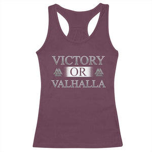 Viking Racerback Tank Top Victory Or Valhalla Norse Mythology TS09 Maroon Print Your Wear