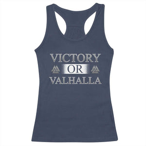 Viking Racerback Tank Top Victory Or Valhalla Norse Mythology TS09 Navy Print Your Wear