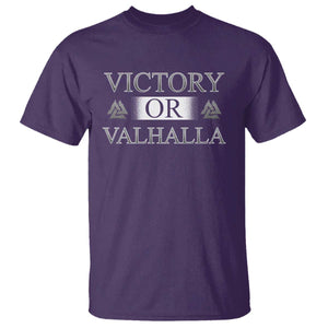 Viking T Shirt Victory Or Valhalla Norse Mythology TS09 Purple Print Your Wear