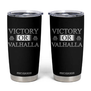 Viking Tumbler Cup Victory Or Valhalla Norse Mythology TS09 Black Print Your Wear
