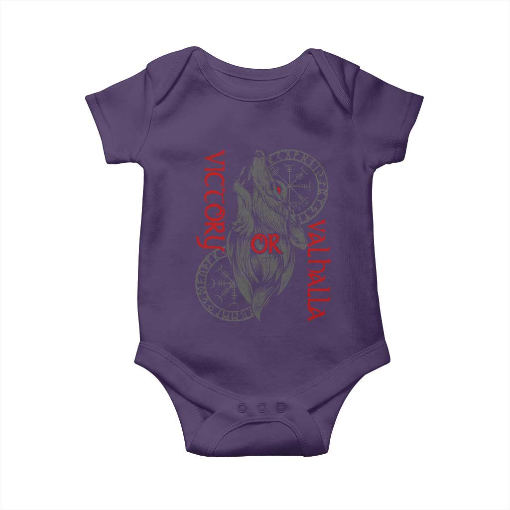 Viking Victory Or Valhalla Baby Onesie Norse Mythology TS09 Purple Print Your Wear