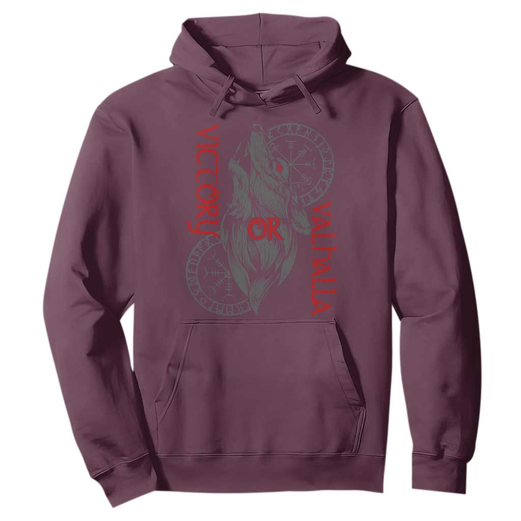 Viking Victory Or Valhalla Hoodie Norse Mythology TS09 Maroon Print Your Wear
