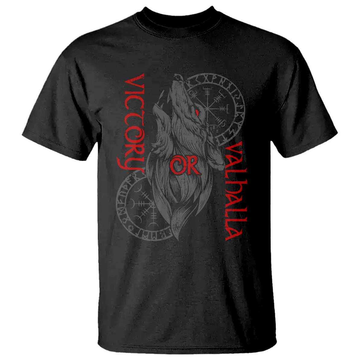 Viking Victory Or Valhalla T Shirt Norse Mythology TS09 Black Print Your Wear