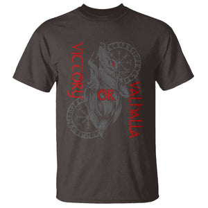 Viking Victory Or Valhalla T Shirt Norse Mythology TS09 Dark Chocolate Print Your Wear