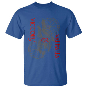 Viking Victory Or Valhalla T Shirt Norse Mythology TS09 Royal Blue Print Your Wear