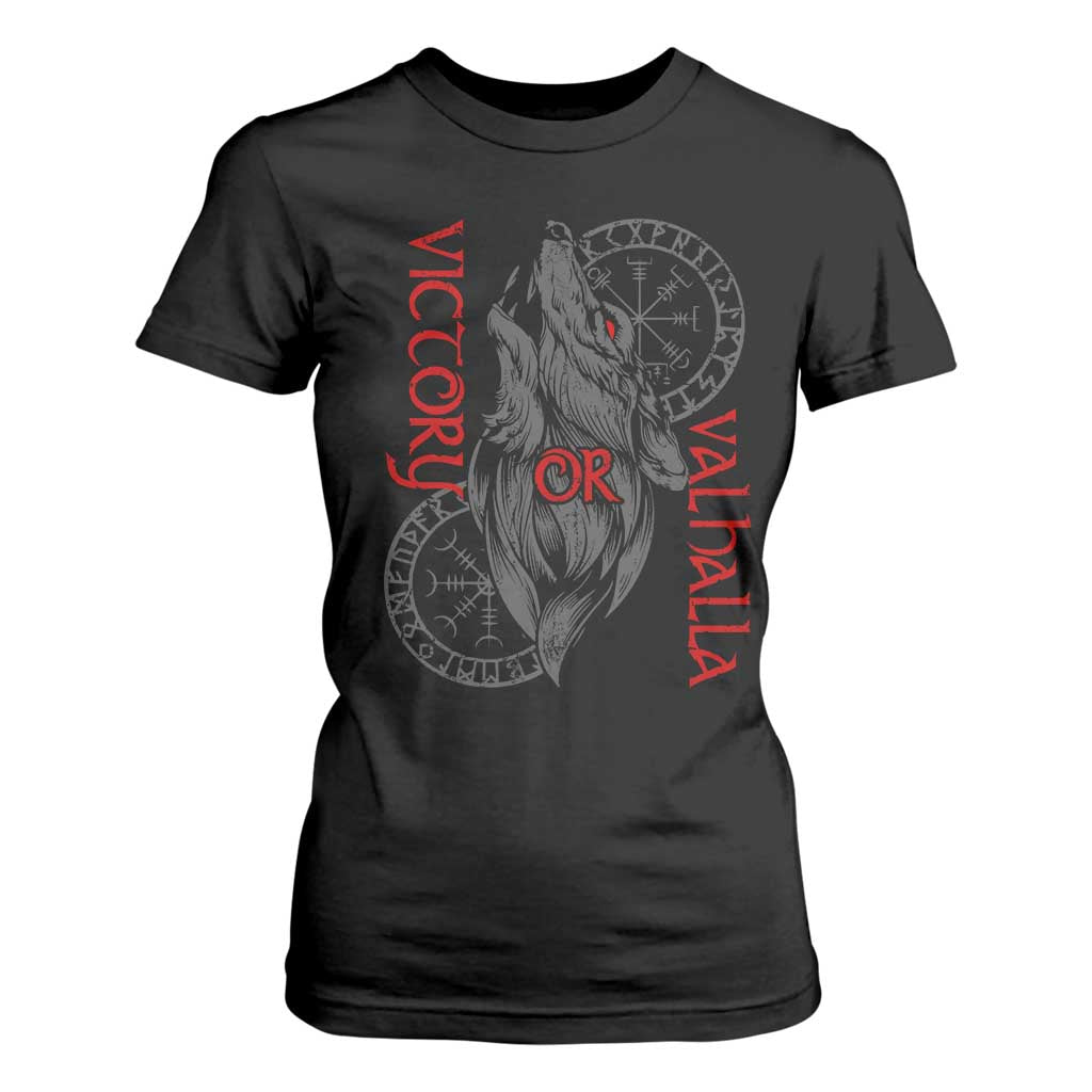Viking Victory Or Valhalla T Shirt For Women Norse Mythology TS09 Black Print Your Wear