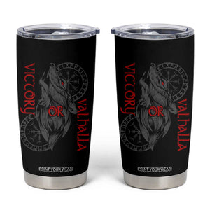Viking Victory Or Valhalla Tumbler Cup Norse Mythology TS09 Black Print Your Wear