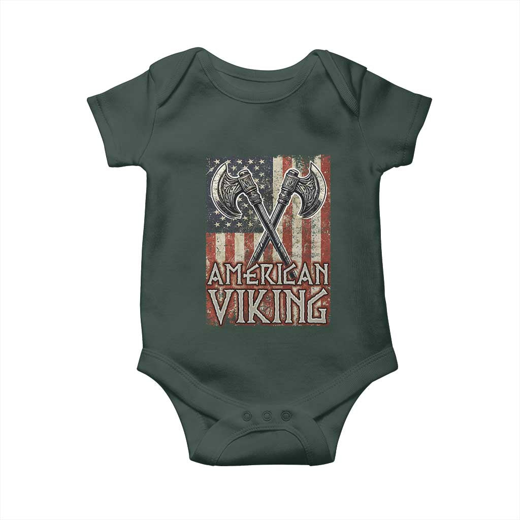 American Viking Baby Onesie American Flag Axe Norse Mythology TS09 Print Your Wear