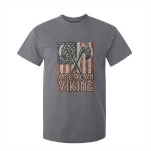American Viking T Shirt For Kid American Flag Axe Norse Mythology TS09 Charcoal Print Your Wear