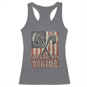 American Viking Racerback Tank Top American Flag Axe Norse Mythology TS09 Charcoal Print Your Wear