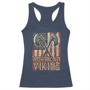 American Viking Racerback Tank Top American Flag Axe Norse Mythology TS09 Navy Print Your Wear