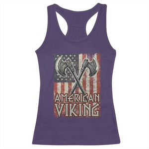 American Viking Racerback Tank Top American Flag Axe Norse Mythology TS09 Purple Print Your Wear