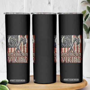 American Viking Skinny Tumbler American Flag Axe Norse Mythology TS09 Print Your Wear