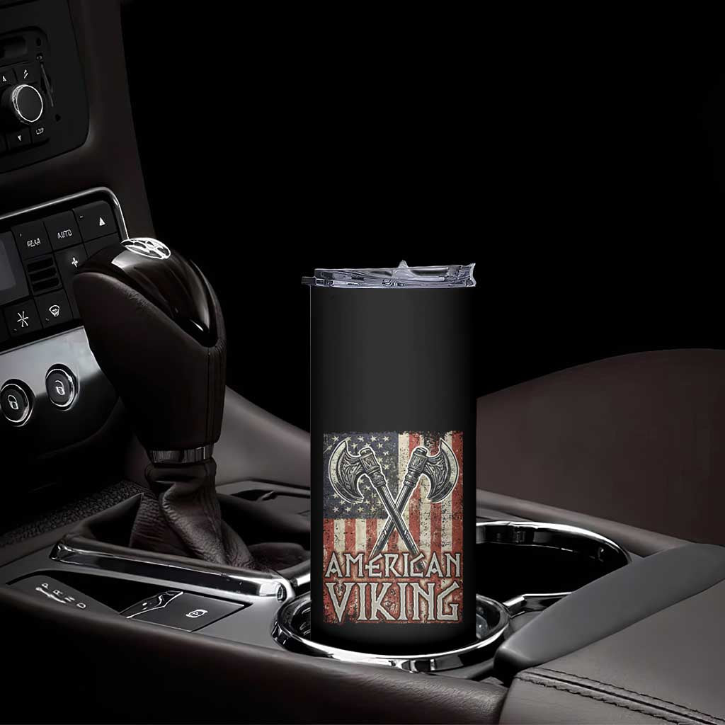 American Viking Skinny Tumbler American Flag Axe Norse Mythology TS09 Print Your Wear