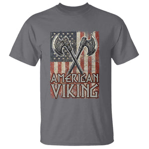 American Viking T Shirt American Flag Axe Norse Mythology TS09 Charcoal Print Your Wear