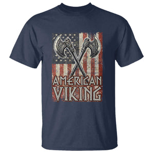 American Viking T Shirt American Flag Axe Norse Mythology TS09 Navy Print Your Wear