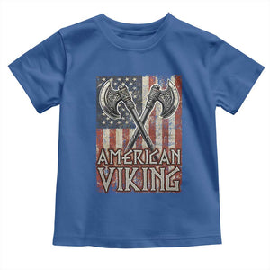 American Viking Toddler T Shirt American Flag Axe Norse Mythology TS09 Royal Blue Print Your Wear