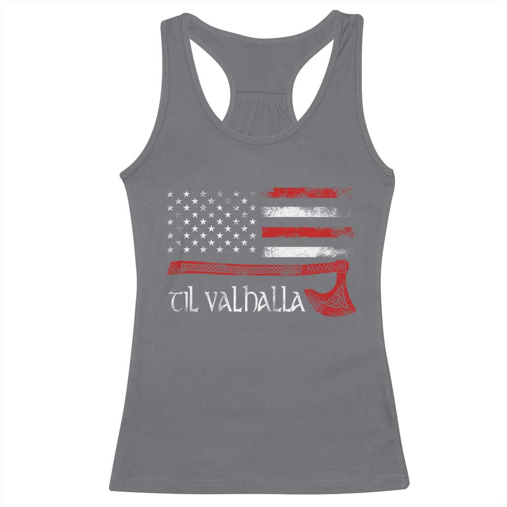 Viking Til Valhalla Racerback Tank Top TS09 Charcoal Print Your Wear
