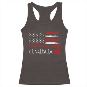 Viking Til Valhalla Racerback Tank Top TS09 Dark Chocolate Print Your Wear