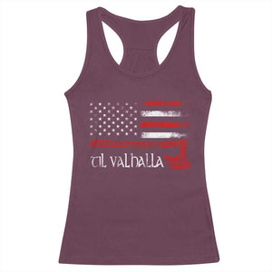 Viking Til Valhalla Racerback Tank Top TS09 Maroon Print Your Wear