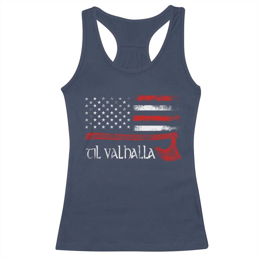 Viking Til Valhalla Racerback Tank Top TS09 Navy Print Your Wear