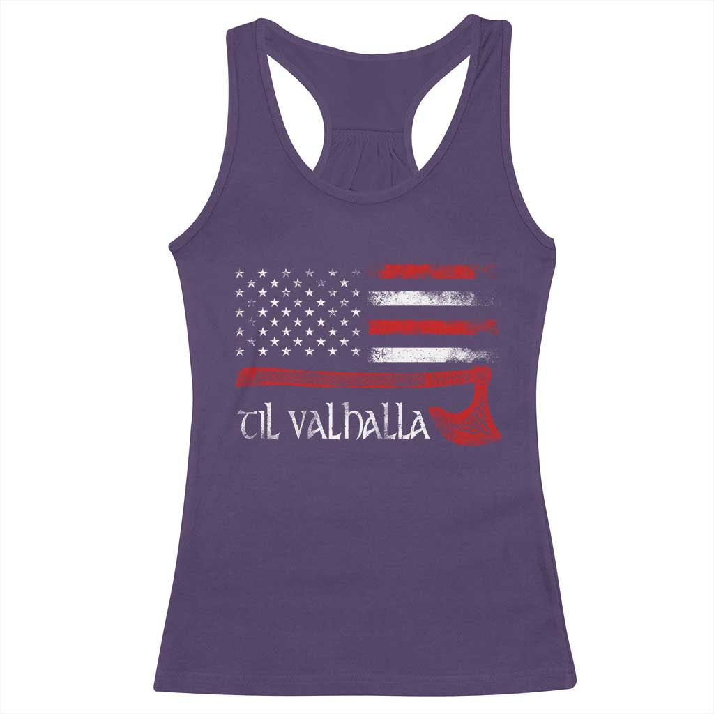 Viking Til Valhalla Racerback Tank Top TS09 Purple Print Your Wear
