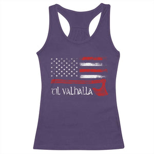 Viking Til Valhalla Racerback Tank Top TS09 Purple Print Your Wear