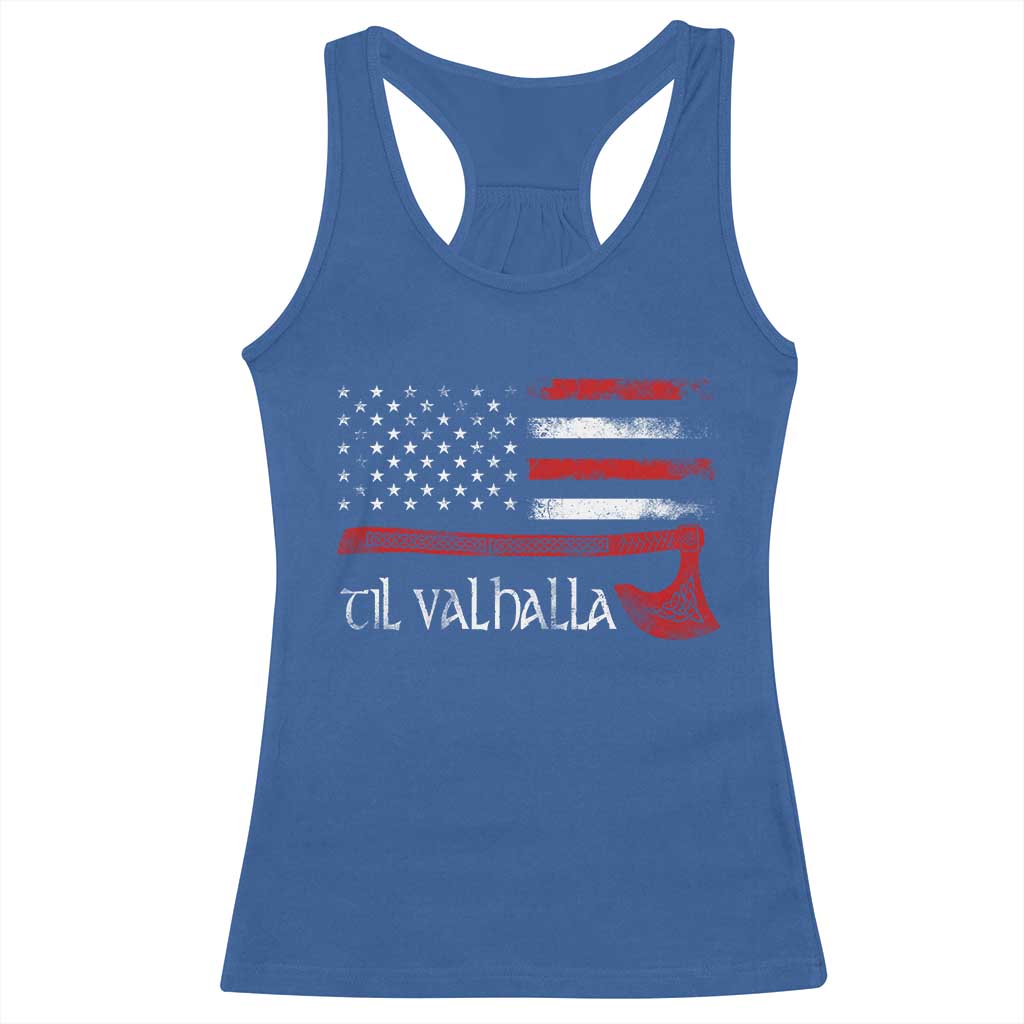 Viking Til Valhalla Racerback Tank Top TS09 Royal Blue Print Your Wear