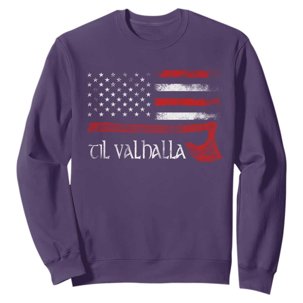 Viking Til Valhalla Sweatshirt TS09 Purple Print Your Wear