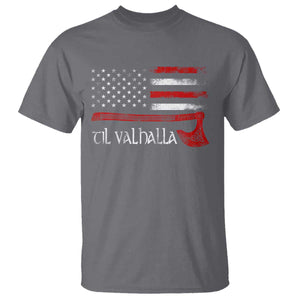 Viking Til Valhalla T Shirt TS09 Charcoal Print Your Wear