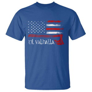 Viking Til Valhalla T Shirt TS09 Royal Blue Print Your Wear