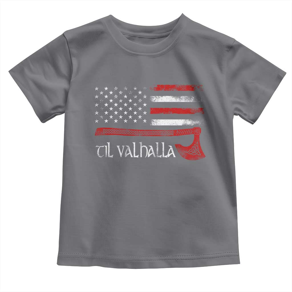Viking Til Valhalla Toddler T Shirt TS09 Charcoal Print Your Wear