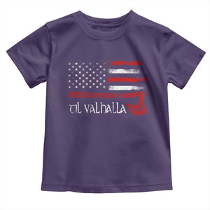 Viking Til Valhalla Toddler T Shirt TS09 Purple Print Your Wear