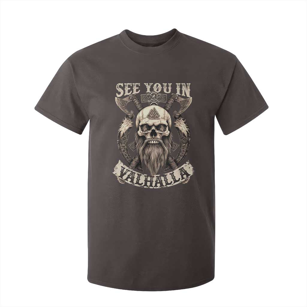 Viking T Shirt For Kid See You In Valhalla TS09 Dark Chocolate Print Your Wear