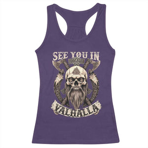 Viking Racerback Tank Top See You In Valhalla TS09 Purple Print Your Wear