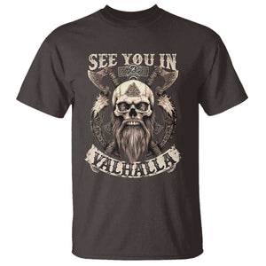 Viking T Shirt See You In Valhalla TS09 Dark Chocolate Print Your Wear