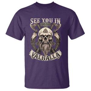 Viking T Shirt See You In Valhalla TS09 Purple Print Your Wear