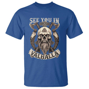 Viking T Shirt See You In Valhalla TS09 Royal Blue Print Your Wear