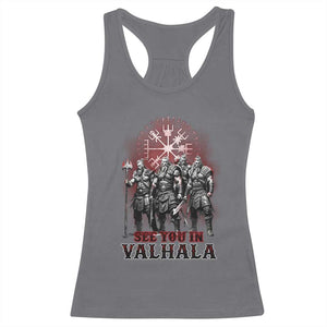 Viking Warrior Racerback Tank Top See You In Valhalla TS09 Charcoal Print Your Wear