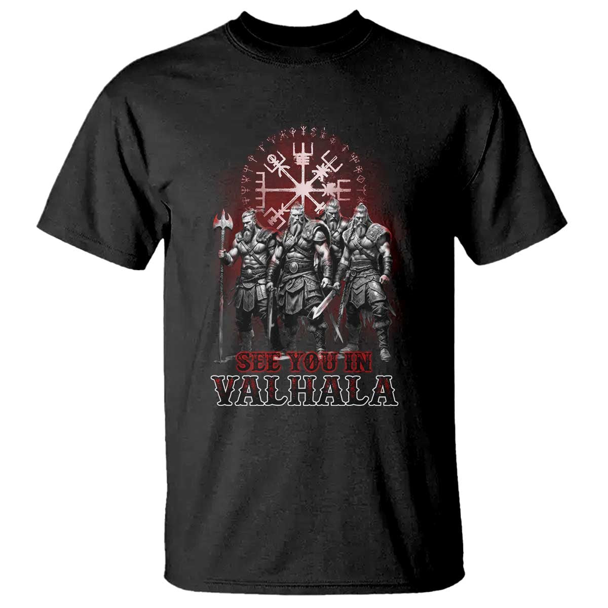 Viking Warrior T Shirt See You In Valhalla TS09 Black Print Your Wear