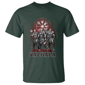 Viking Warrior T Shirt See You In Valhalla TS09 Dark Forest Green Print Your Wear