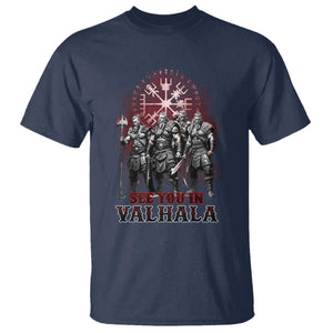 Viking Warrior T Shirt See You In Valhalla TS09 Navy Print Your Wear