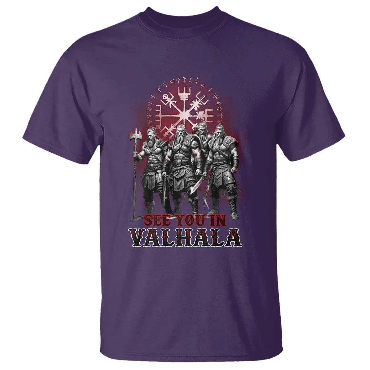 Viking Warrior T Shirt See You In Valhalla TS09 Purple Print Your Wear