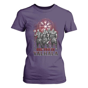 Viking Warrior T Shirt For Women See You In Valhalla TS09 Purple Print Your Wear