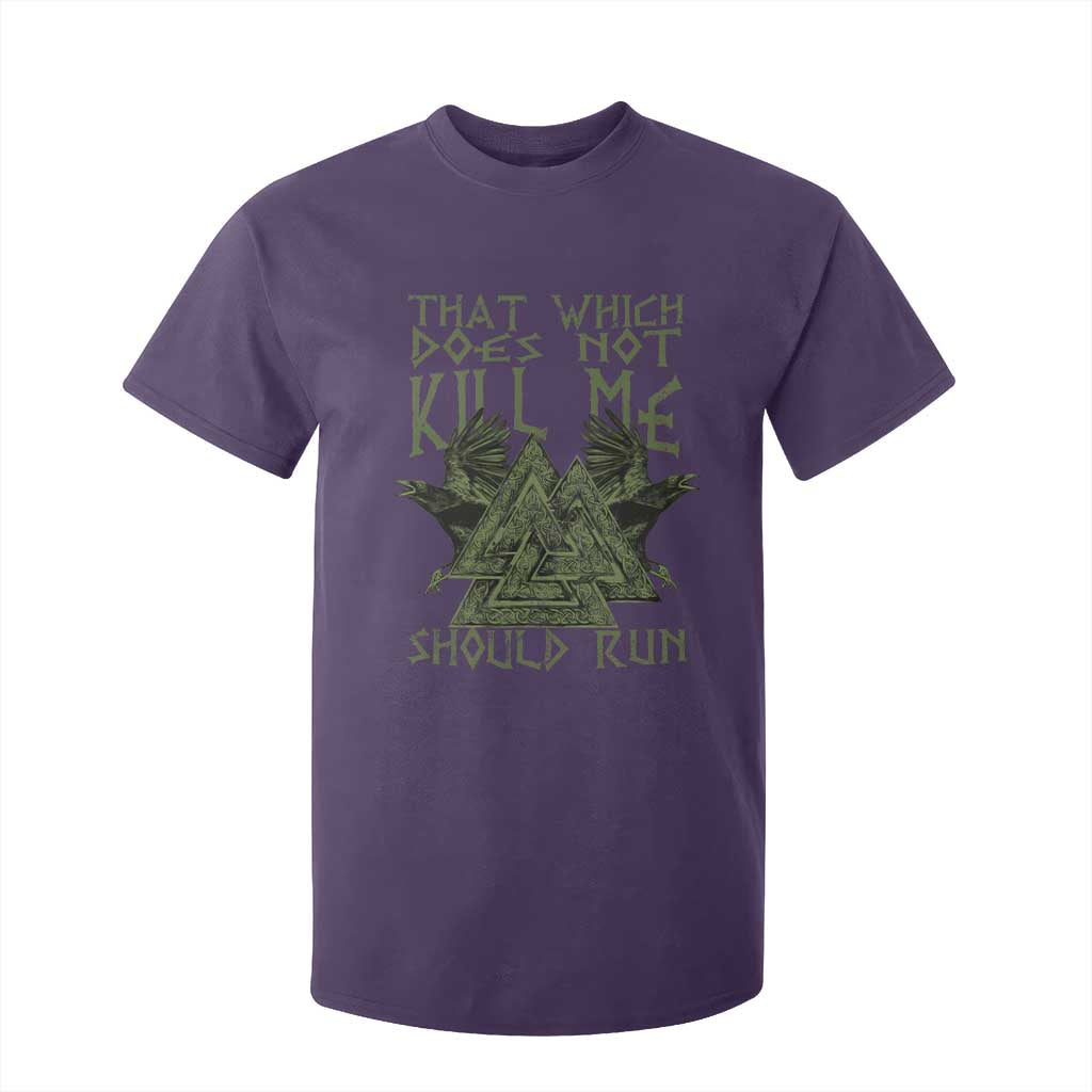 Viking T Shirt For Kid That Which Does Not Kill Me Should Run Valknut TS09 Purple Print Your Wear