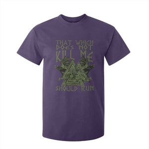Viking T Shirt For Kid That Which Does Not Kill Me Should Run Valknut TS09 Purple Print Your Wear