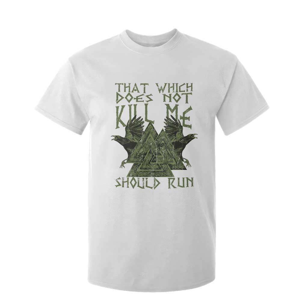 Viking T Shirt For Kid That Which Does Not Kill Me Should Run Valknut TS09 White Print Your Wear