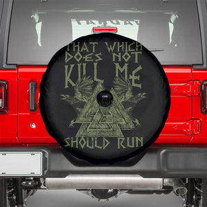 Viking Spare Tire Cover That Which Does Not Kill Me Should Run Valknut TS09 Black Print Your Wear