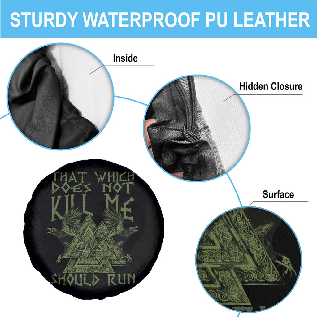 Viking Spare Tire Cover That Which Does Not Kill Me Should Run Valknut TS09 Print Your Wear