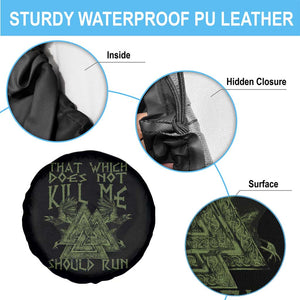 Viking Spare Tire Cover That Which Does Not Kill Me Should Run Valknut TS09 Print Your Wear
